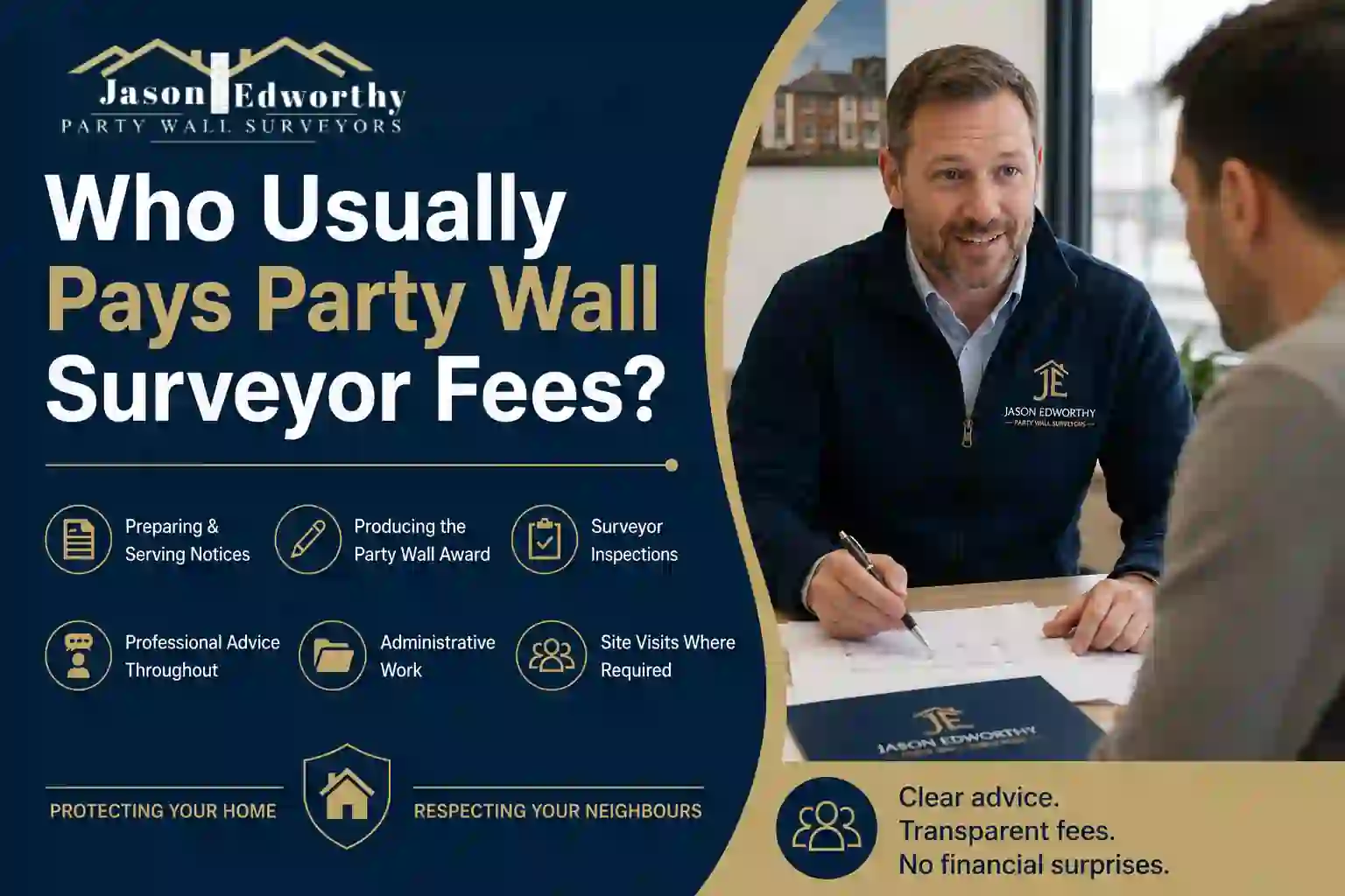 Who Usually Pays Party Wall Surveyor Fees Market Harborough?